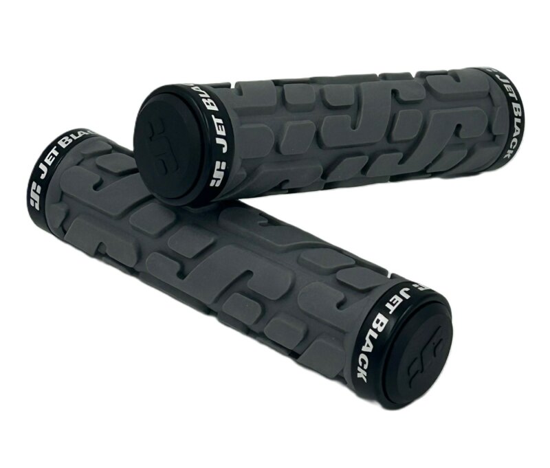 Jetblack Rivet Lockon Grips [col:grey/black]