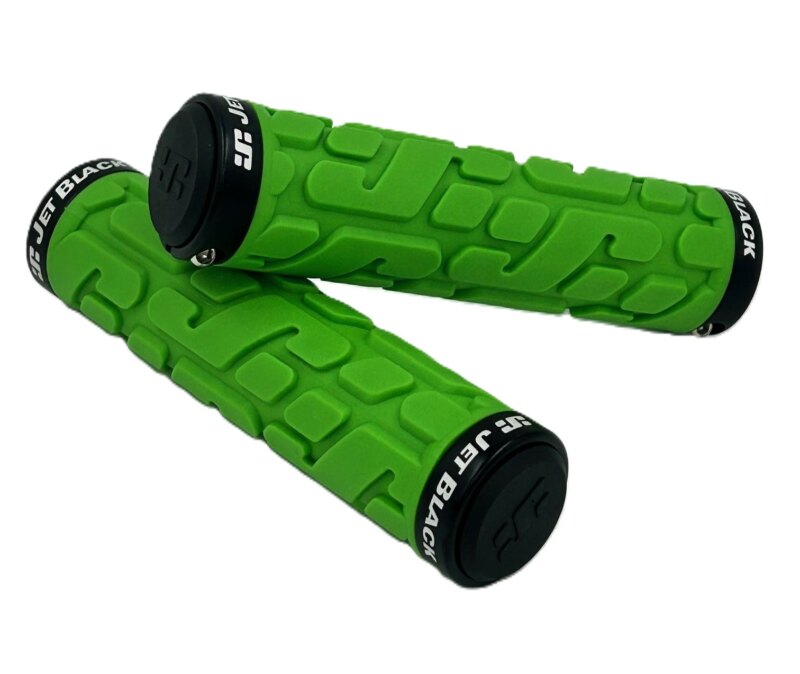Jetblack Rivet Lockon Grips [col:green/black]