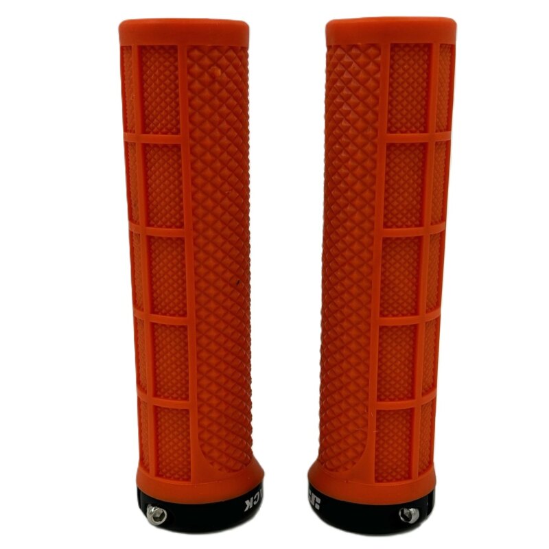 Jetblack Staple Lock On Grips Orange/black Rings [col:orange/black]