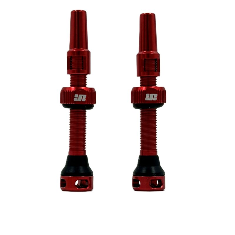 Jetblack Tubeless Valves Pair [sz:44mm Col:red]