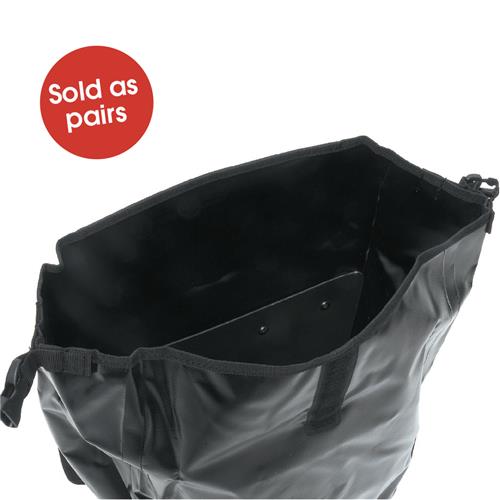 Azur Pannier Set Waterproof Tarpaulin Black