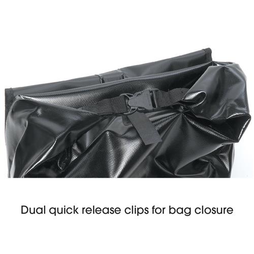 Azur Pannier Set Waterproof Tarpaulin Black