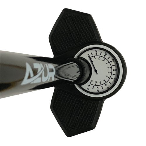 Azur Mistral Floor Pump Dual Head Black