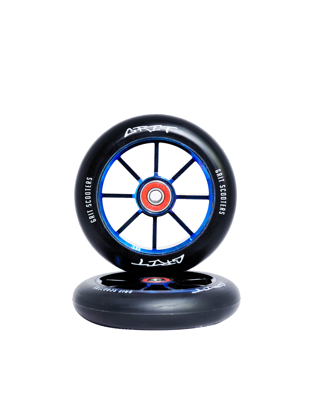 Grit 6 Spoke 110mm Blue/black Wheels (pair) [sz:110mm]