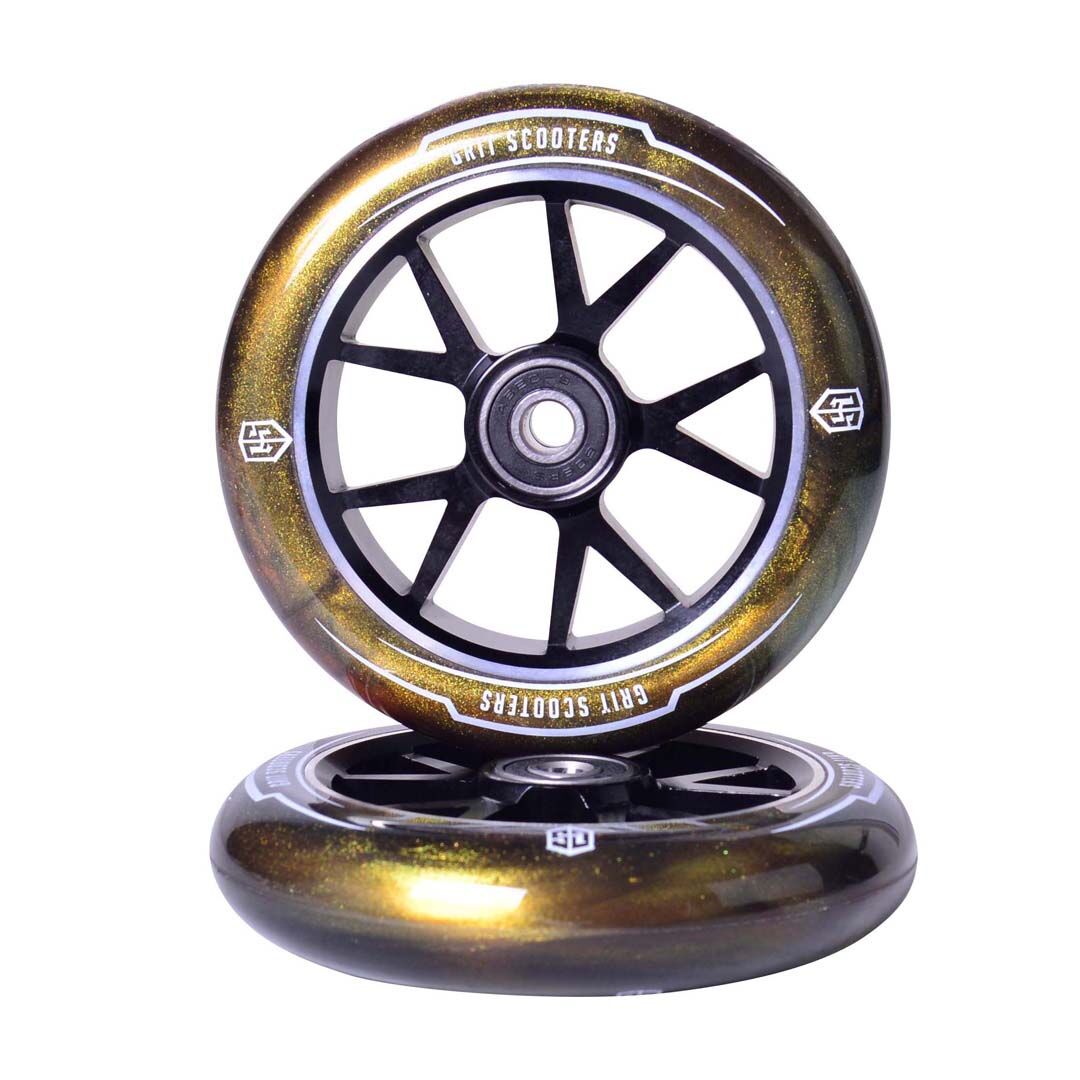 Grit  Alloy Core Scooter Wheels (pair) [sz:110mm Col:gold/black]
