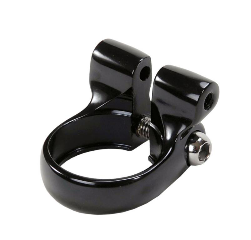 Rex Seat Clamp With Rack Mounts Alloy Black Various Sizes