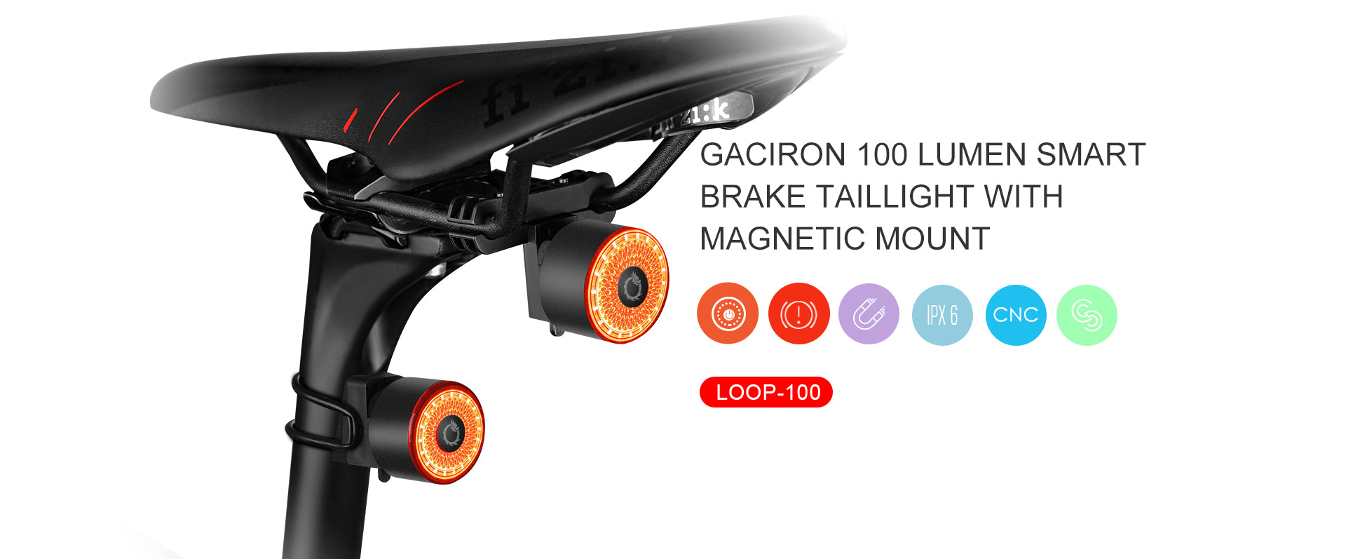 Gaciron Brake Sensor Rear Light [sz:100 Lumen]