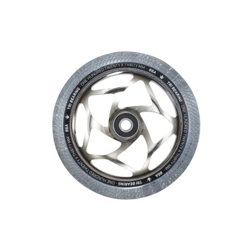 Envy Delux Scooter Wheel 120mm X 30mm Chrome/clear (single Wheel) [sz:120mm]