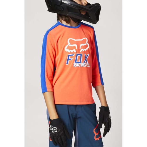 Fox Youth Ranger Dr Jersey 3/4 Sleeve Atomic Punch 2021