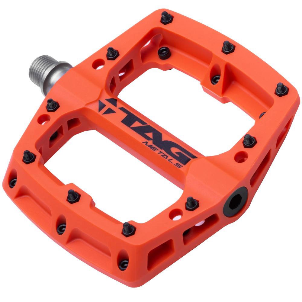 Orange metal bike pedals new arrivals